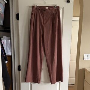 a new day Brown and Red Plaid Dress Pants
